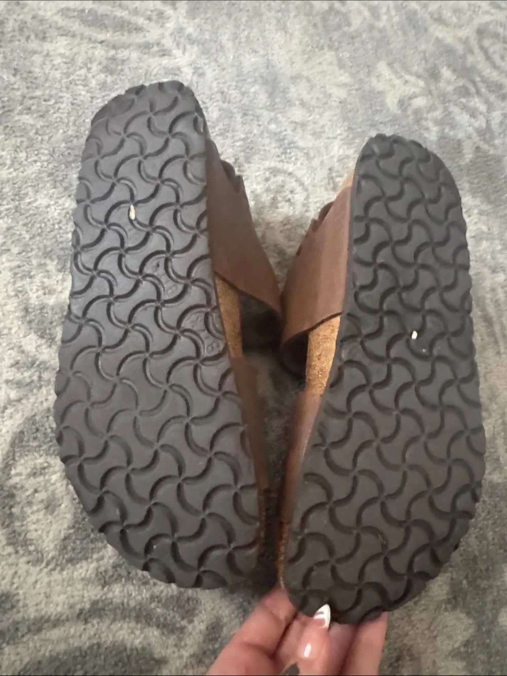 Birkenstock Brown Double-Strap Buckle Sandals